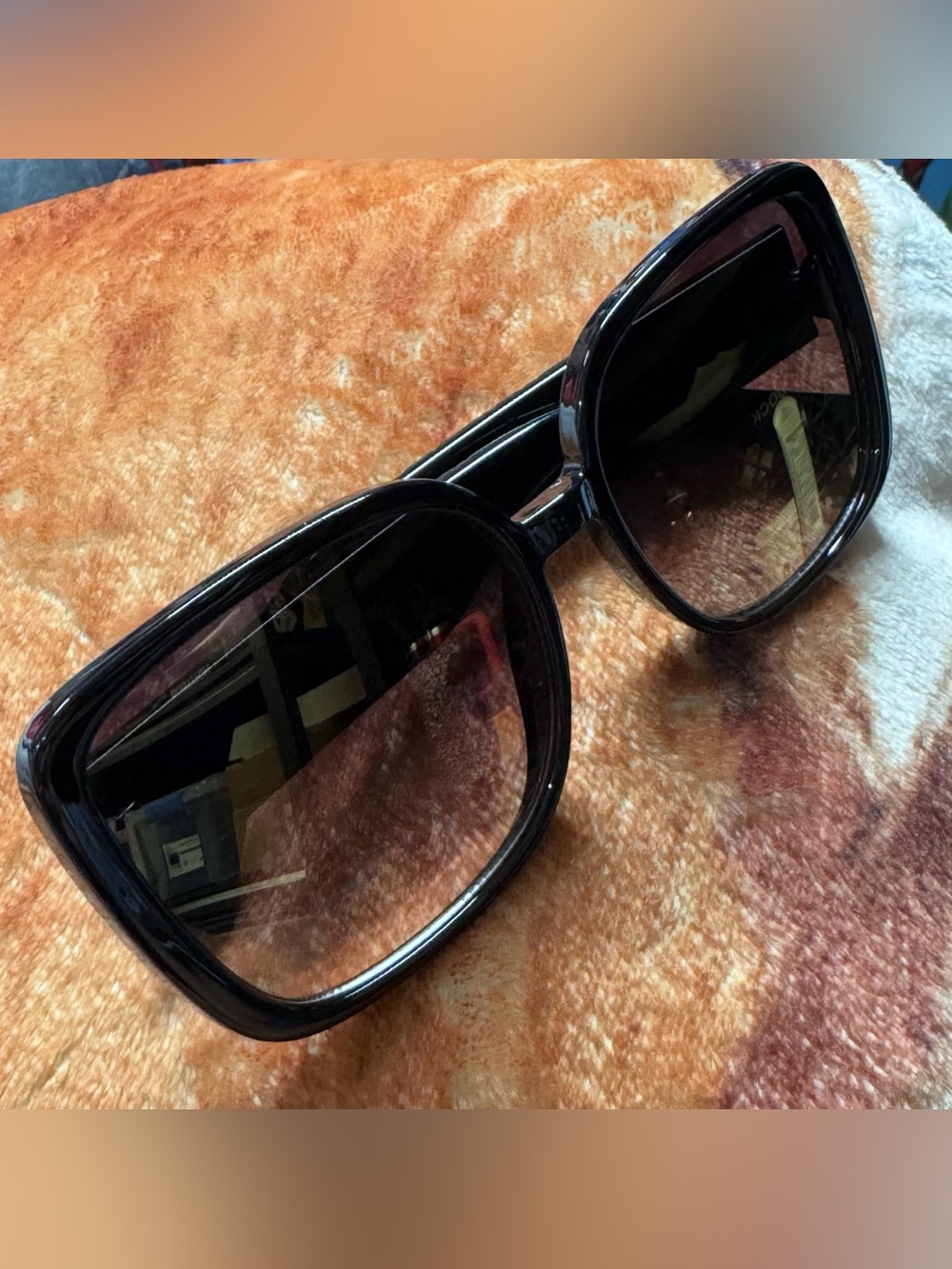 Kurt Geiger Black Rectangle Sunglasses